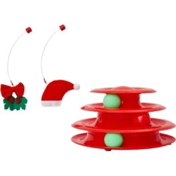 Frisco Holiday Santa Hat & Mistletoe Cat Tracks Cat Toy & Frisco Holiday Gingerbread Interactive Cat Scratcher Cat Toy With Catnip -Cat Supplies Sale 986246 PT3. AC SS1800 V1698258344