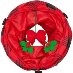 Frisco Holiday Buffalo Plaid Foldable Play Tunnel Cat Toy With Catnip & Frisco Holiday Festive Red Variety Pack Gift Box Cat Toy With Catnip, 14 Count -Cat Supplies Sale 986262 PT3. AC SS1800 V1698257736